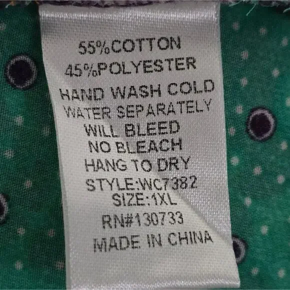 Umgee USA + Floral Patchwork V-Neck Tunic Top with Crochet Fringe Trim 1XL - Picture 7 of 8